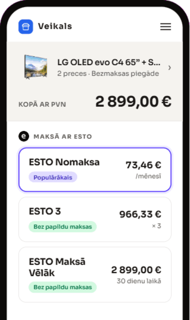 Maksāšana ar ESTO