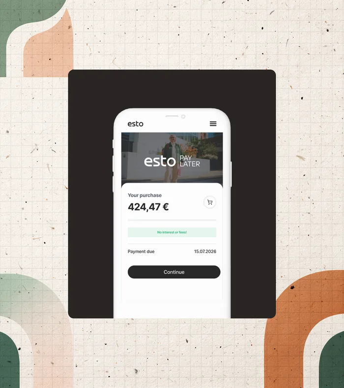 ESTO payment widget on a phone